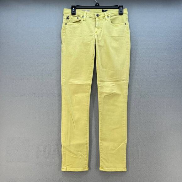 Adriano Goldschmied Denim - AG Denim Women's Jeans The Stevie Ankle Slim Straight Ankle Yellow Size 26R